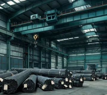 Steel bar and rod